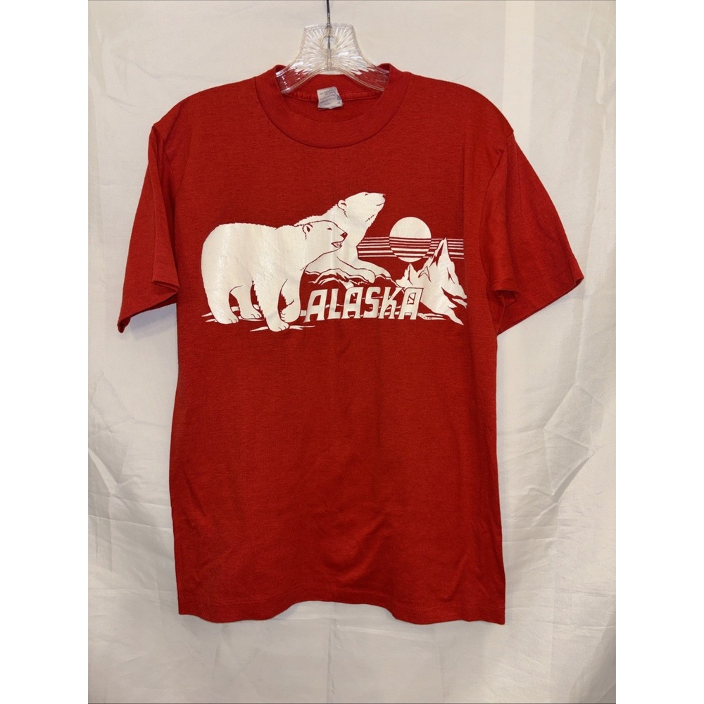 Vintage 80's Single Stitch L Alaska Polar Bears T-shirt USA